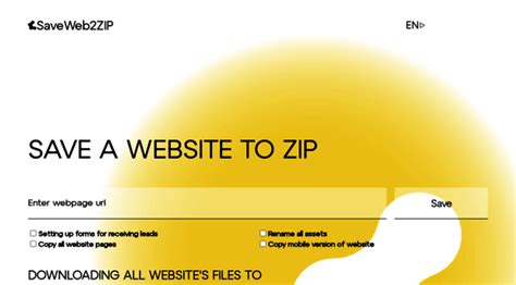 saveweb2zip website copier online tool.